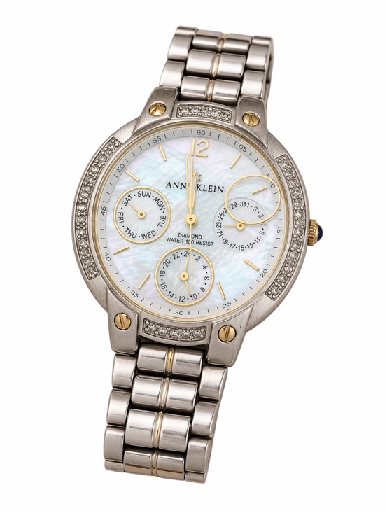 Anne Klein Diamond Mother of Pearl Multifunction Crystal Watch main image 8